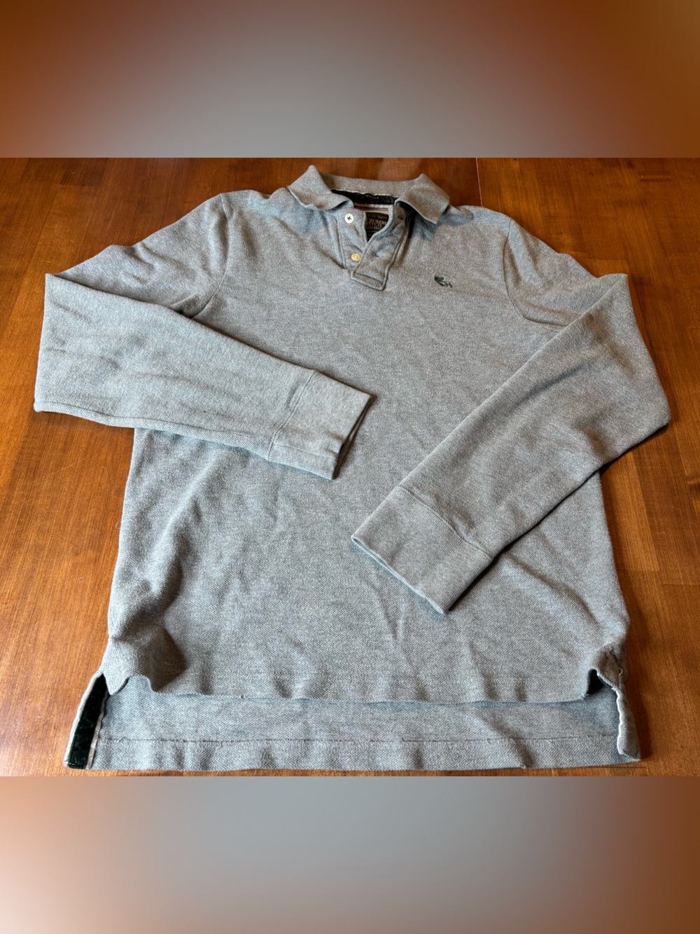 Vintage Y2K Abercrombie & Fitch Muscle Fit Polo Men’s L Gray Long Sleeve
